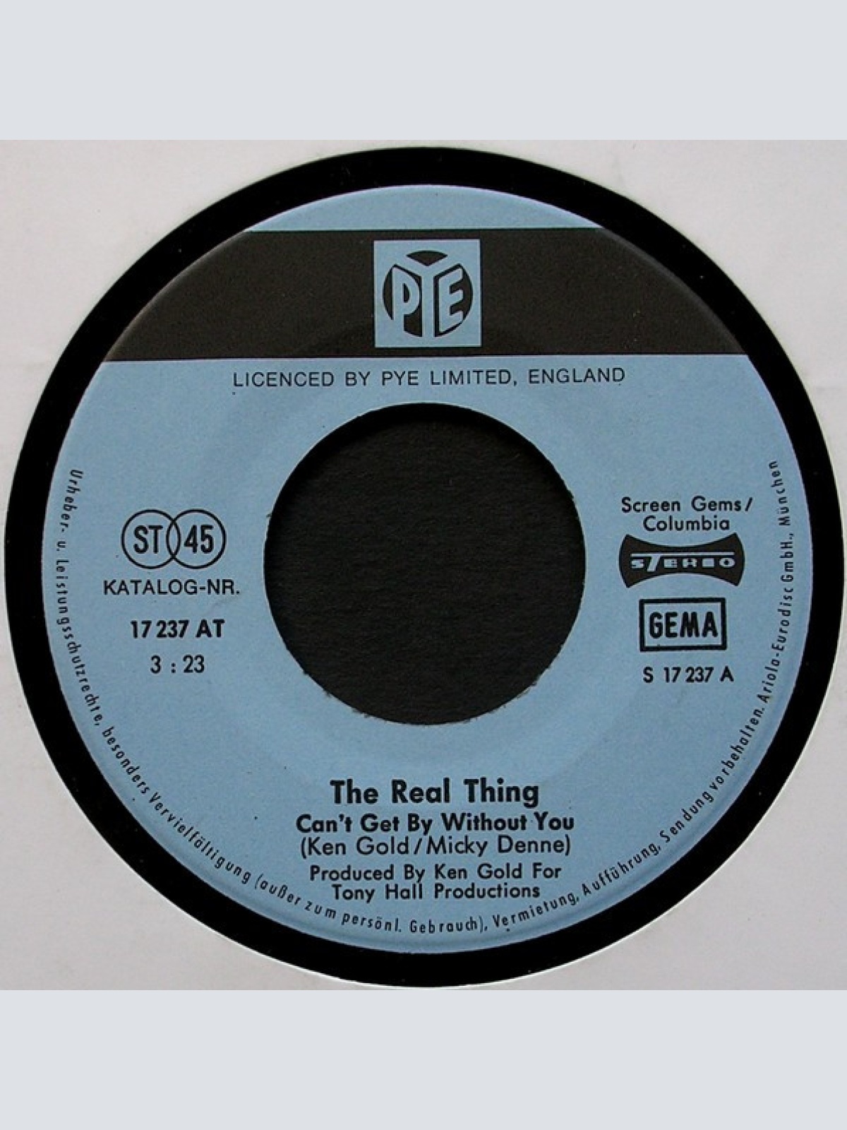 Vinyl / The Real Thing - Can't Get By Without You