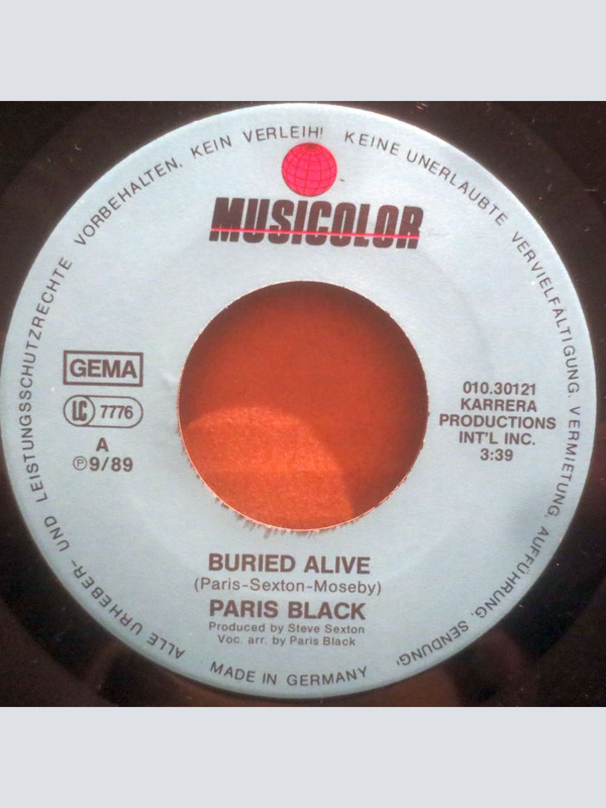 Vinyl / Paris Black - Buried Alive