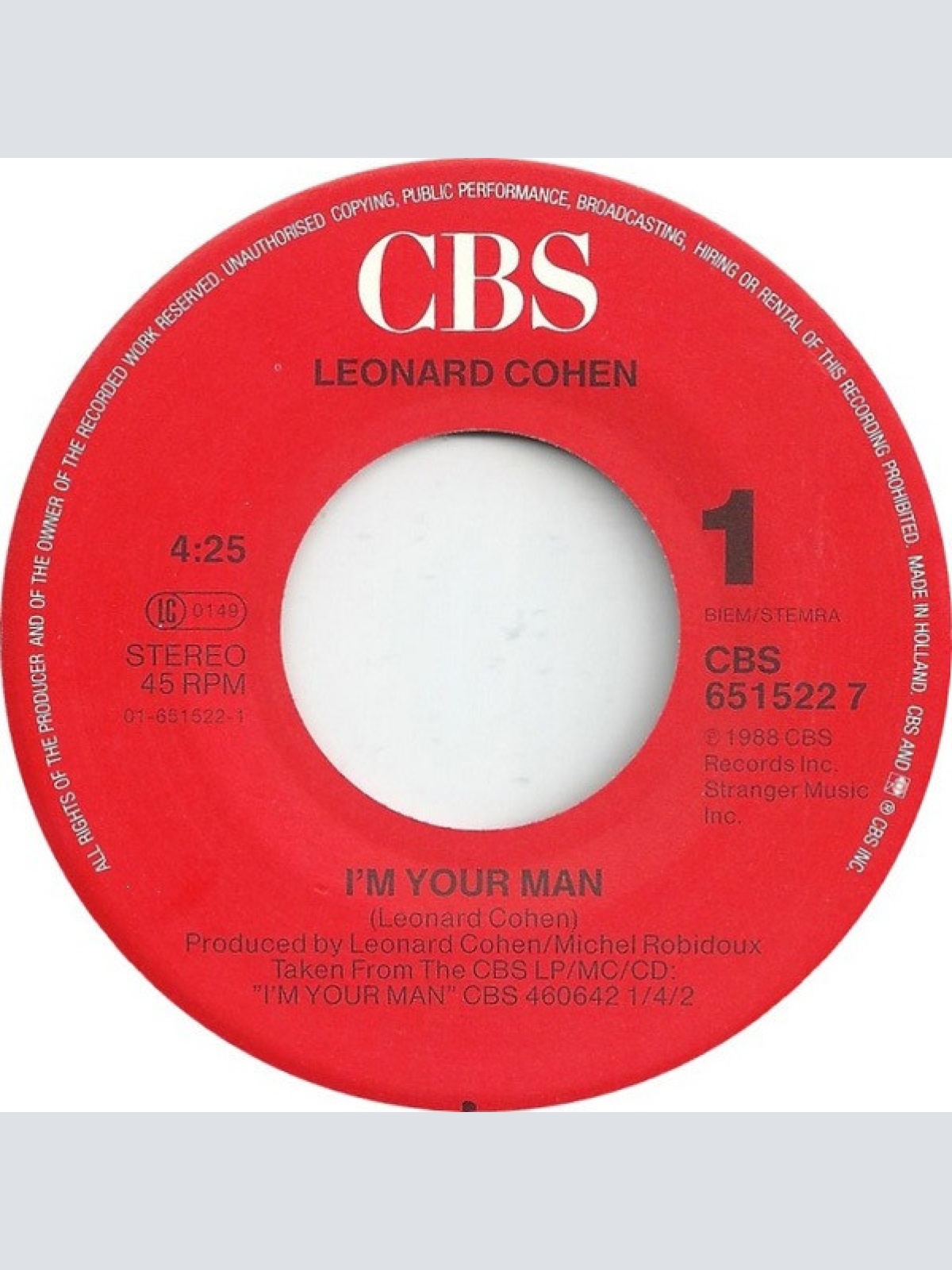 Vinyl / Leonard Cohen - I'm Your Man