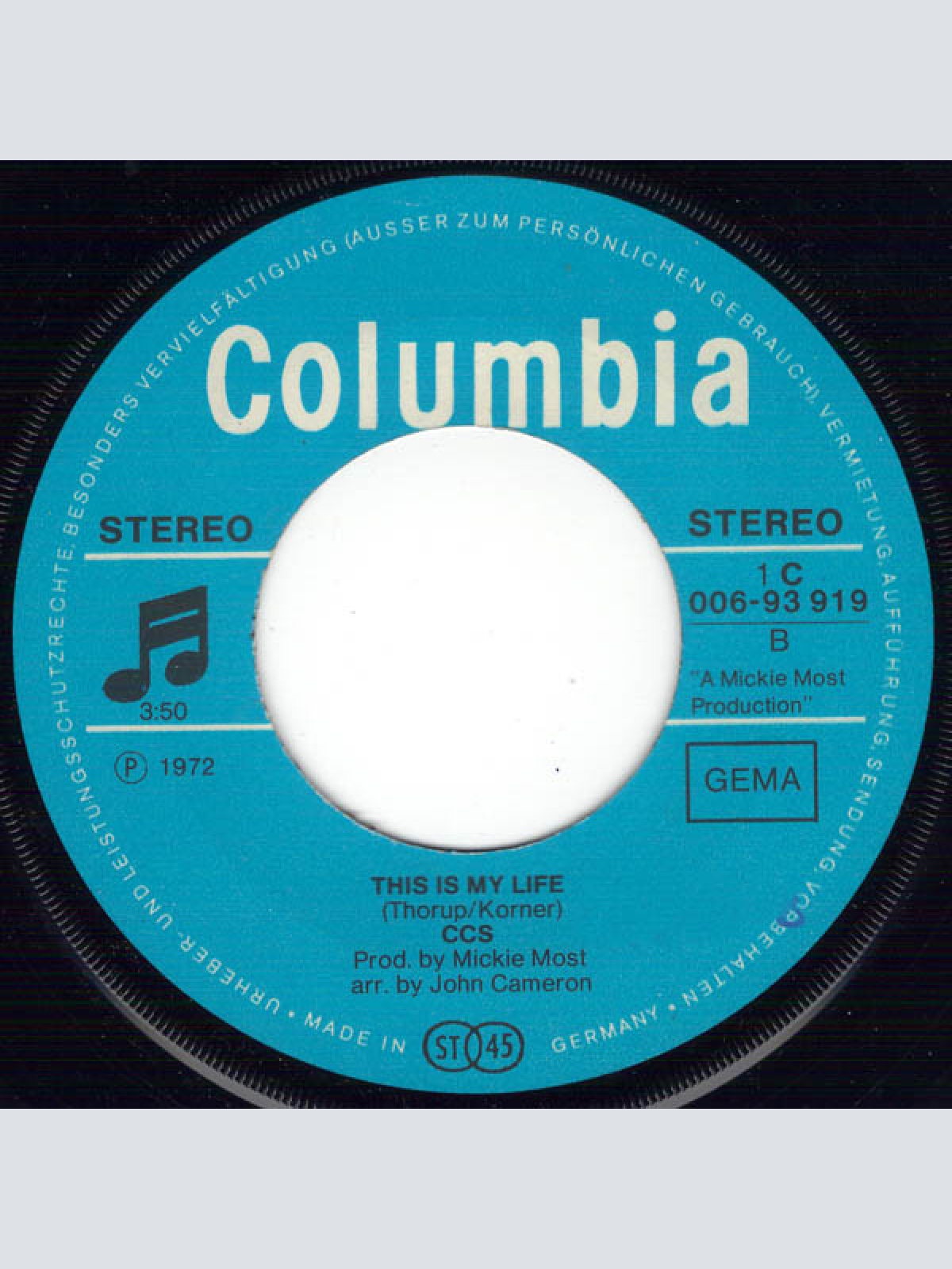 Vinyl / CCS - Sixteen Tons