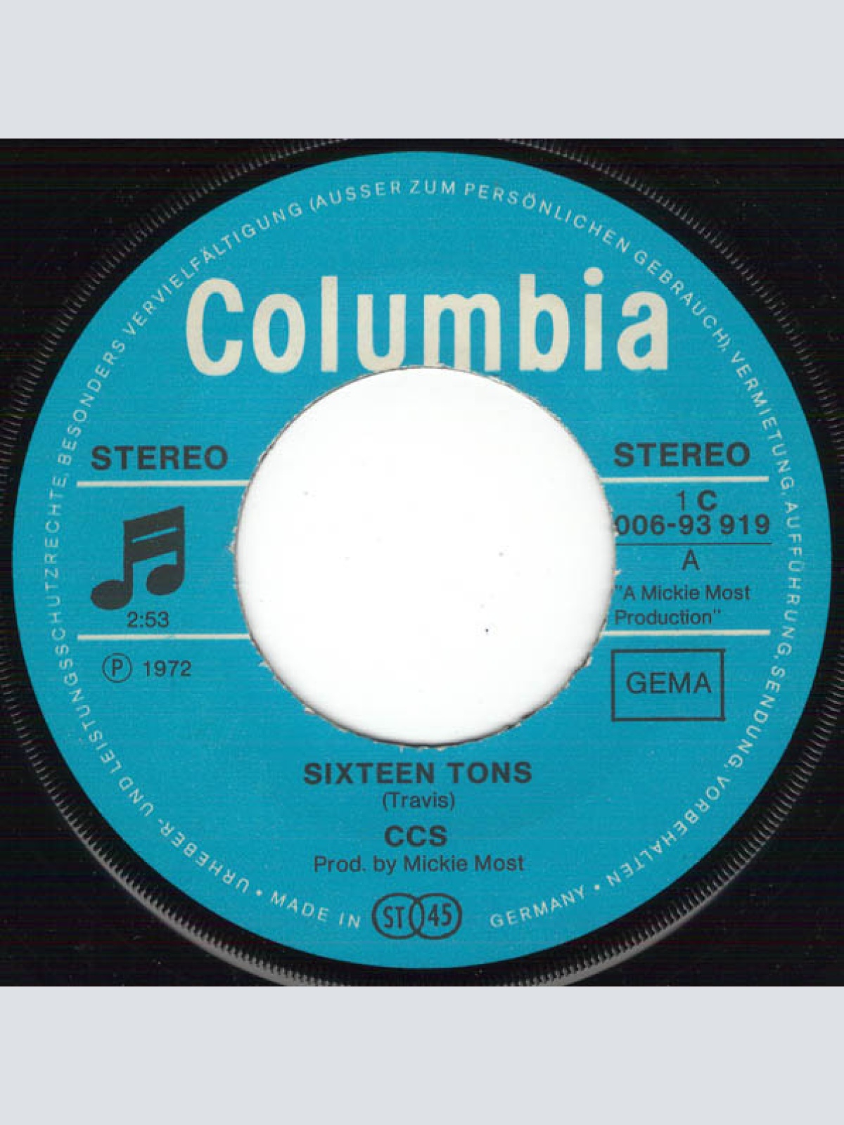 Vinyl / CCS - Sixteen Tons