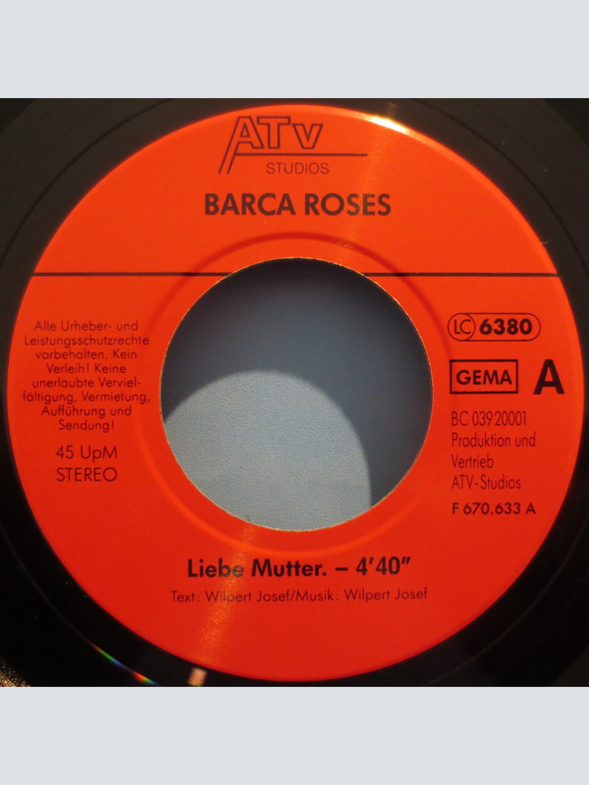 Vinyl / Barca Roses - Liebe Mutter