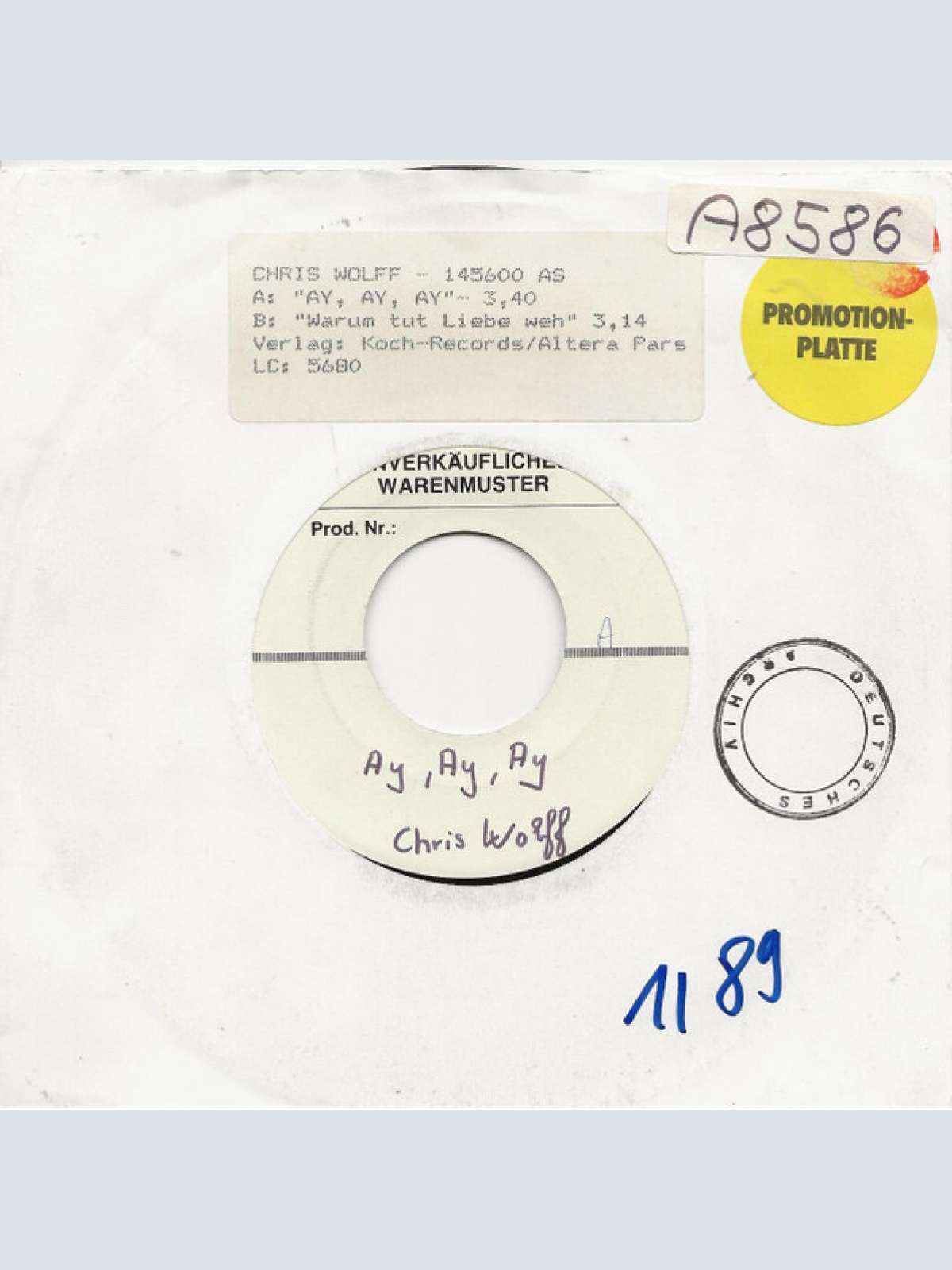 Vinyl / Chris Wolff - Ay Ay Ay (Grüße Aus Mexico)