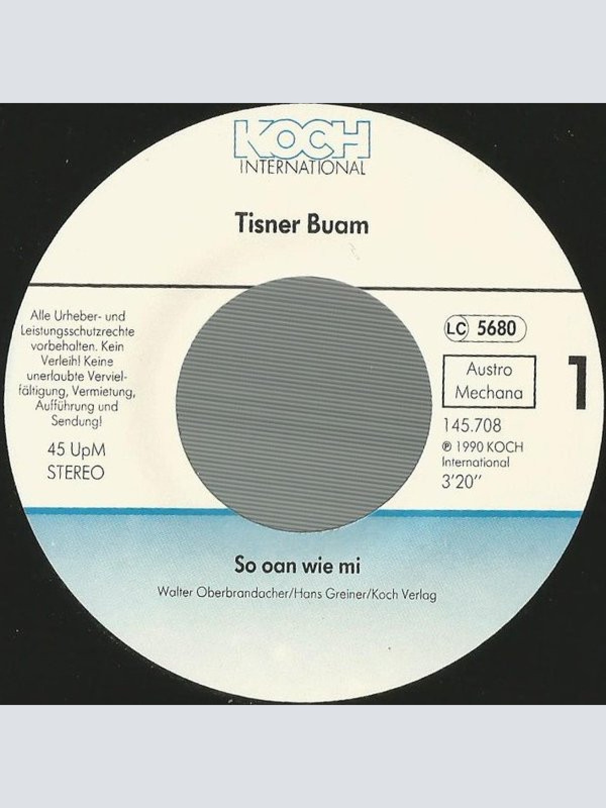 Vinyl / Tisner Buam - So Oan Wie Mi