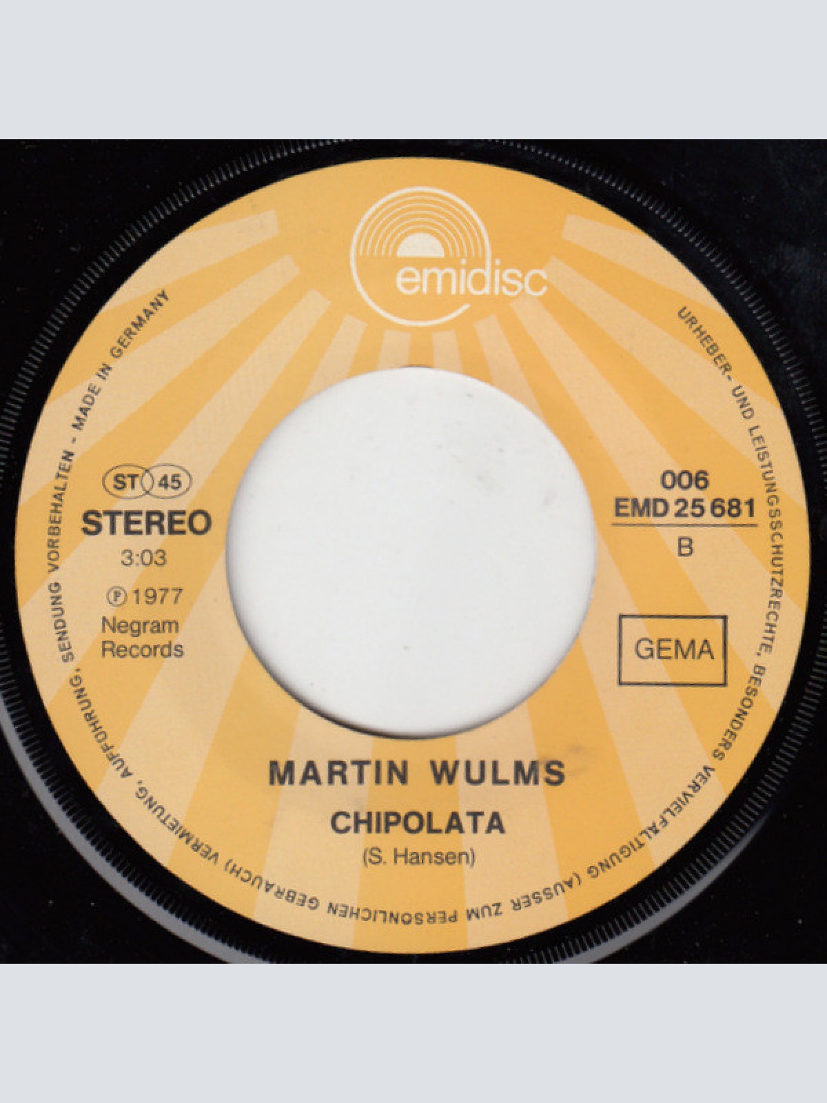 Vinyl / Martin Wulms - Zambezi