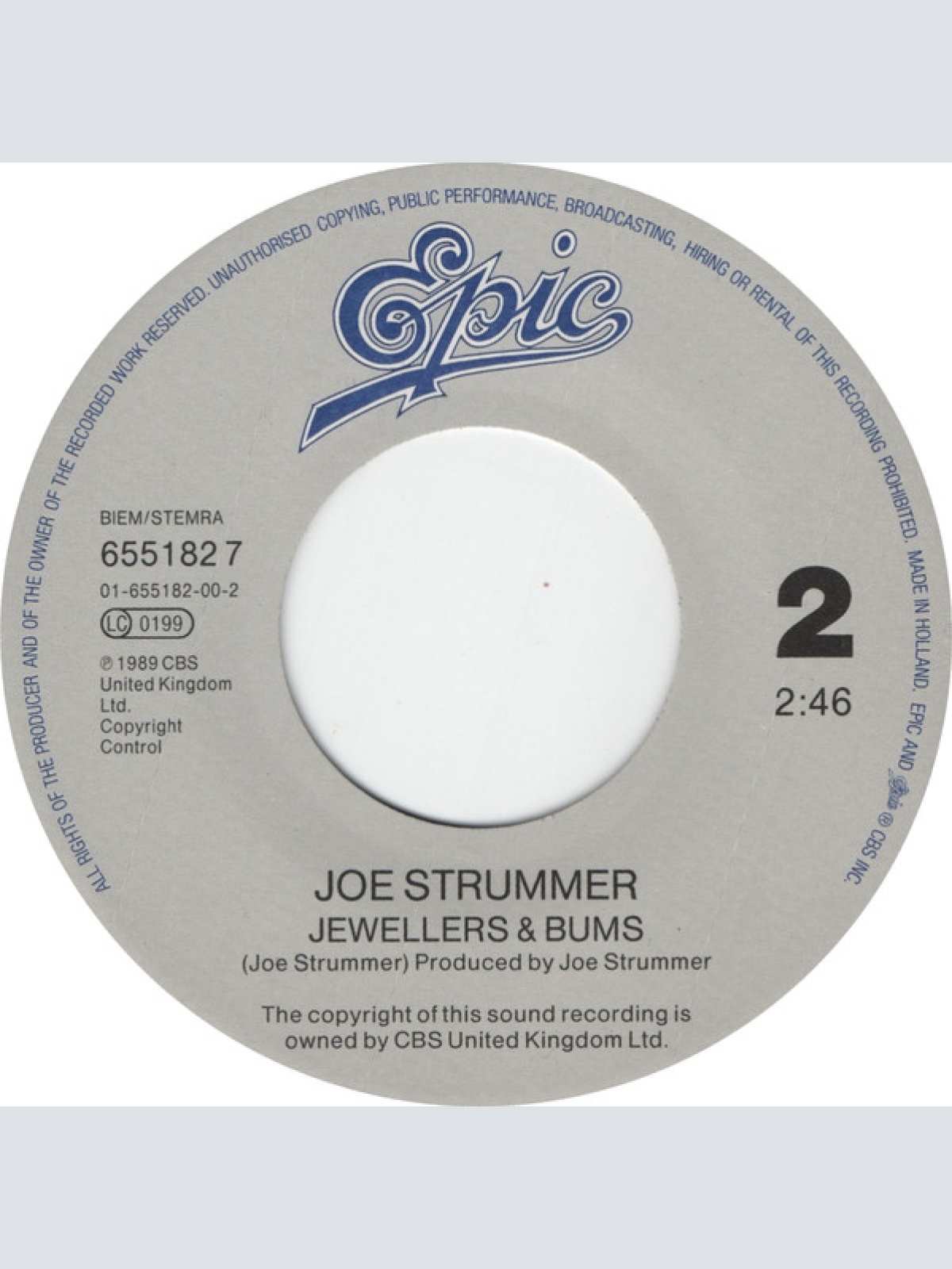 Vinyl / Joe Strummer - Gangsterville