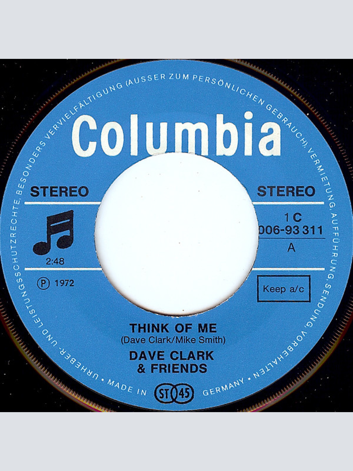 Vinyl / Dave Clark & Friends - Think Of Me