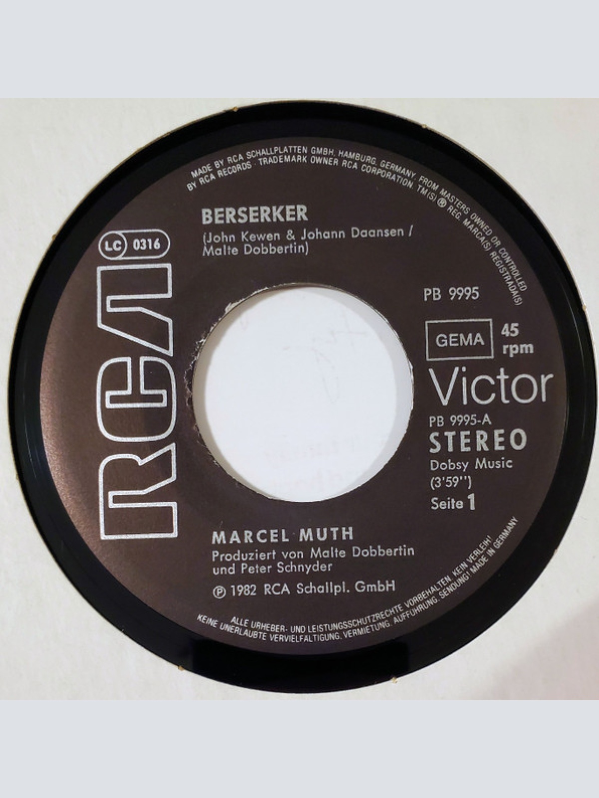 Vinyl / Marcel Muth - Berserker / Klaus Ungeheuer