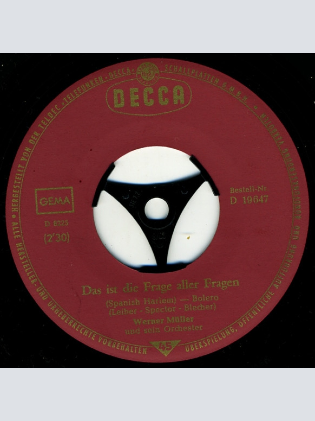 Vinyl / Werner Müller Und Sein Orchester - Tabu / Das Ist Die Frage Aller Fragen