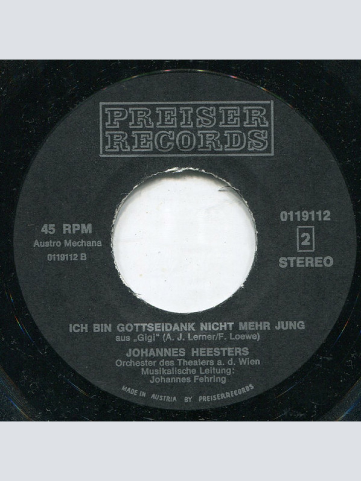 Vinyl / Johannes Heesters - Gigi