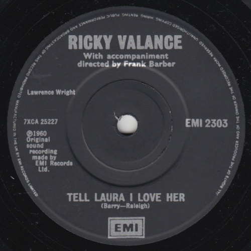 Vinyl / Ricky Valance - Tell Laura I Love Her