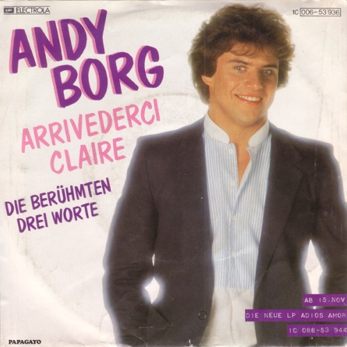 Vinyl / Andy Borg - Arrivederci Claire