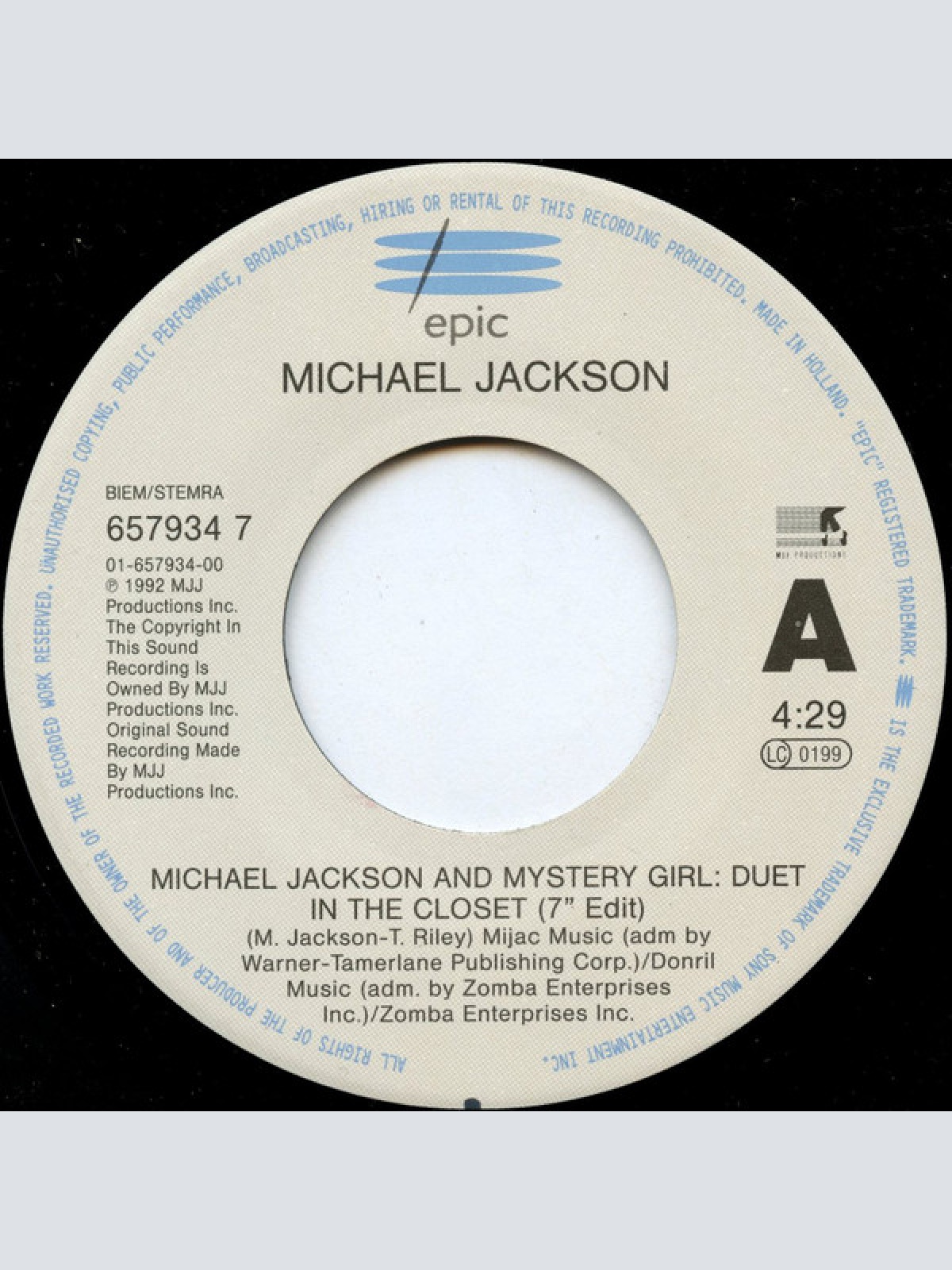 Vinyl / Michael Jackson - In The Closet