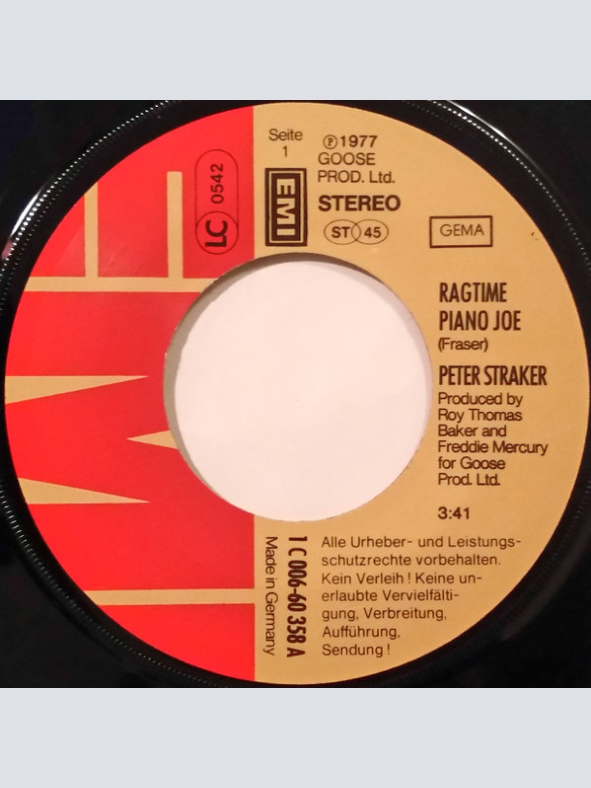 Vinyl / Peter Straker - Ragtime Piano Joe