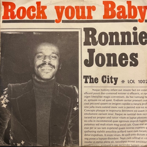 Vinyl / Ronnie Jones - Rock Your Baby