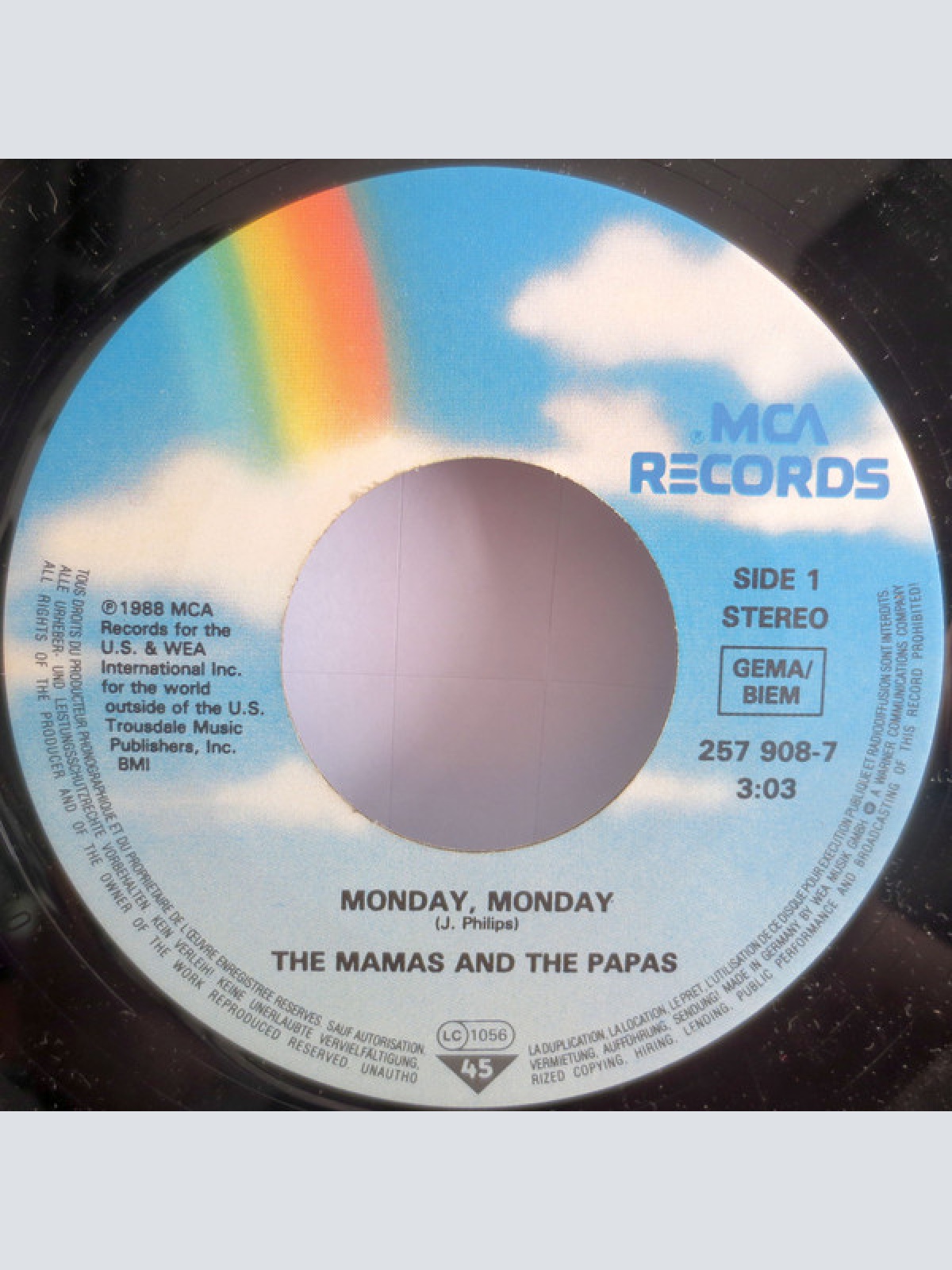 Vinyl / The Mamas & The Papas - Monday, Monday / Dedicated To The One I Love