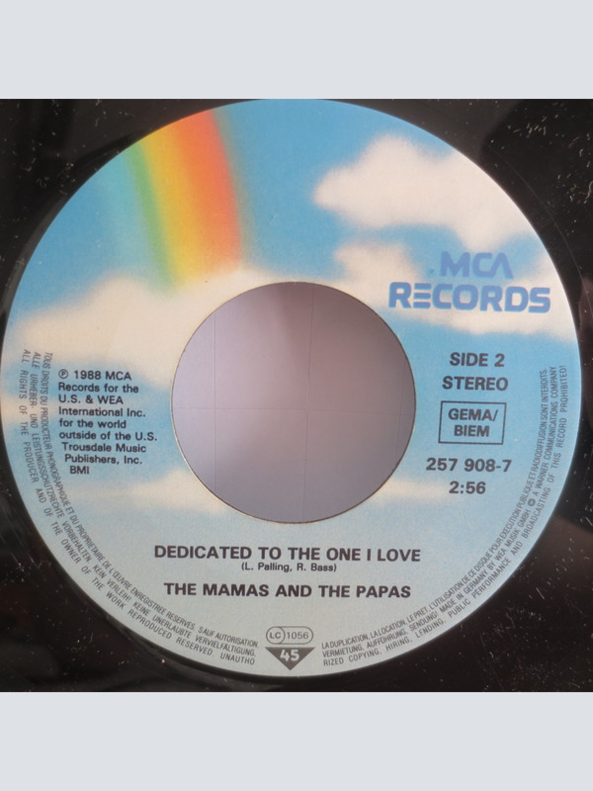 Vinyl / The Mamas & The Papas - Monday, Monday / Dedicated To The One I Love