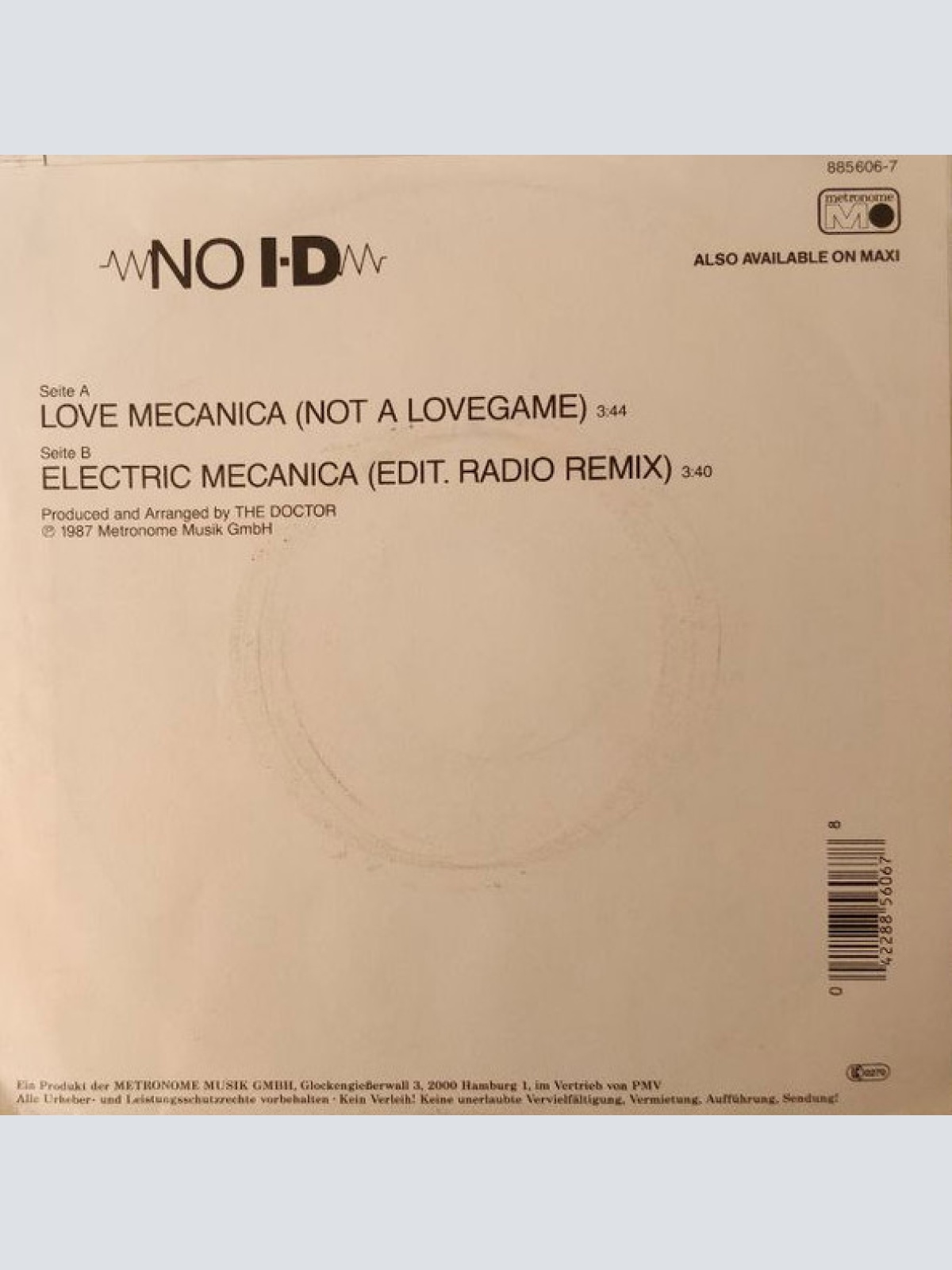 Vinyl / NO I-D - Love Mecanica (Not A Lovegame)