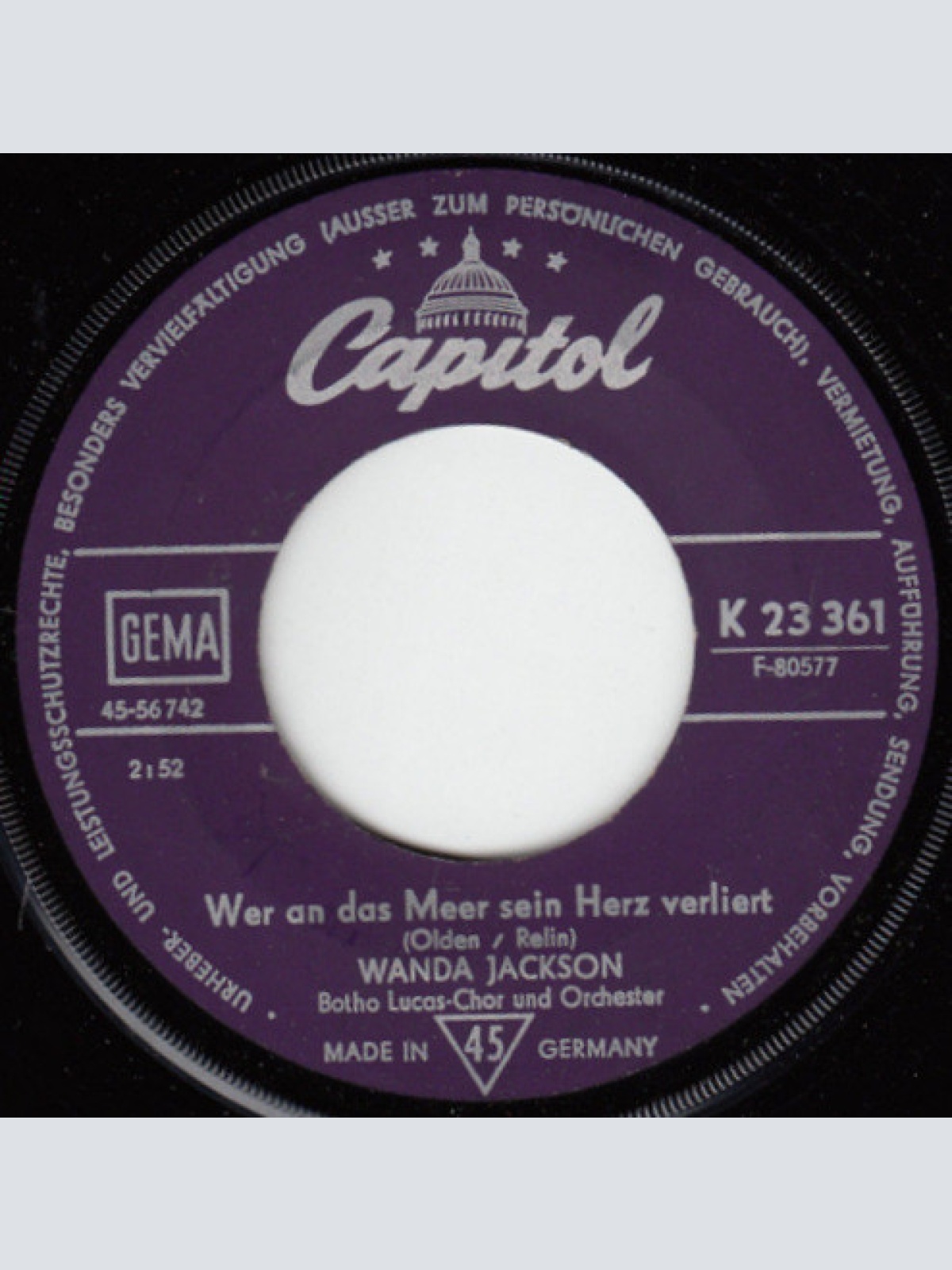 Vinyl / Wanda Jackson - Wer An Das Meer Sein Herz Verliert