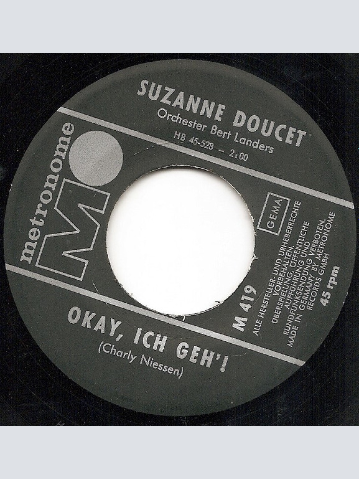 Vinyl / Suzanne Doucet - Okay, Ich Geh'
