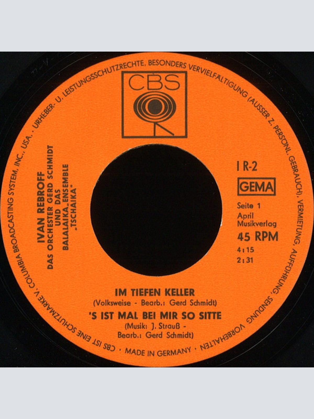 Vinyl / Iwan Rebroff* - Im Tiefen Keller (Trinklieder Gesungen Von Iwan Rebroff)