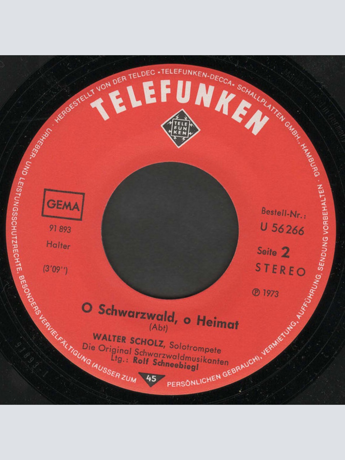 Vinyl / Walter Scholz, Die Original Schwarzwaldmusikanten - Behüt' Dich Gott, Es Wär' Zu Schön Gewesen