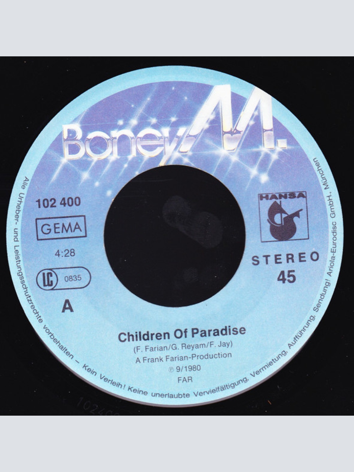 Vinyl / Boney M. - Children Of Paradise / Gadda-Da-Vida