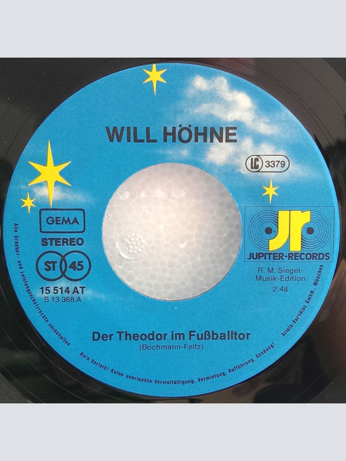 Vinyl / Will Höhne - Der Theodor Im Fußballtor / Ich Bin Der Erste Steuermann