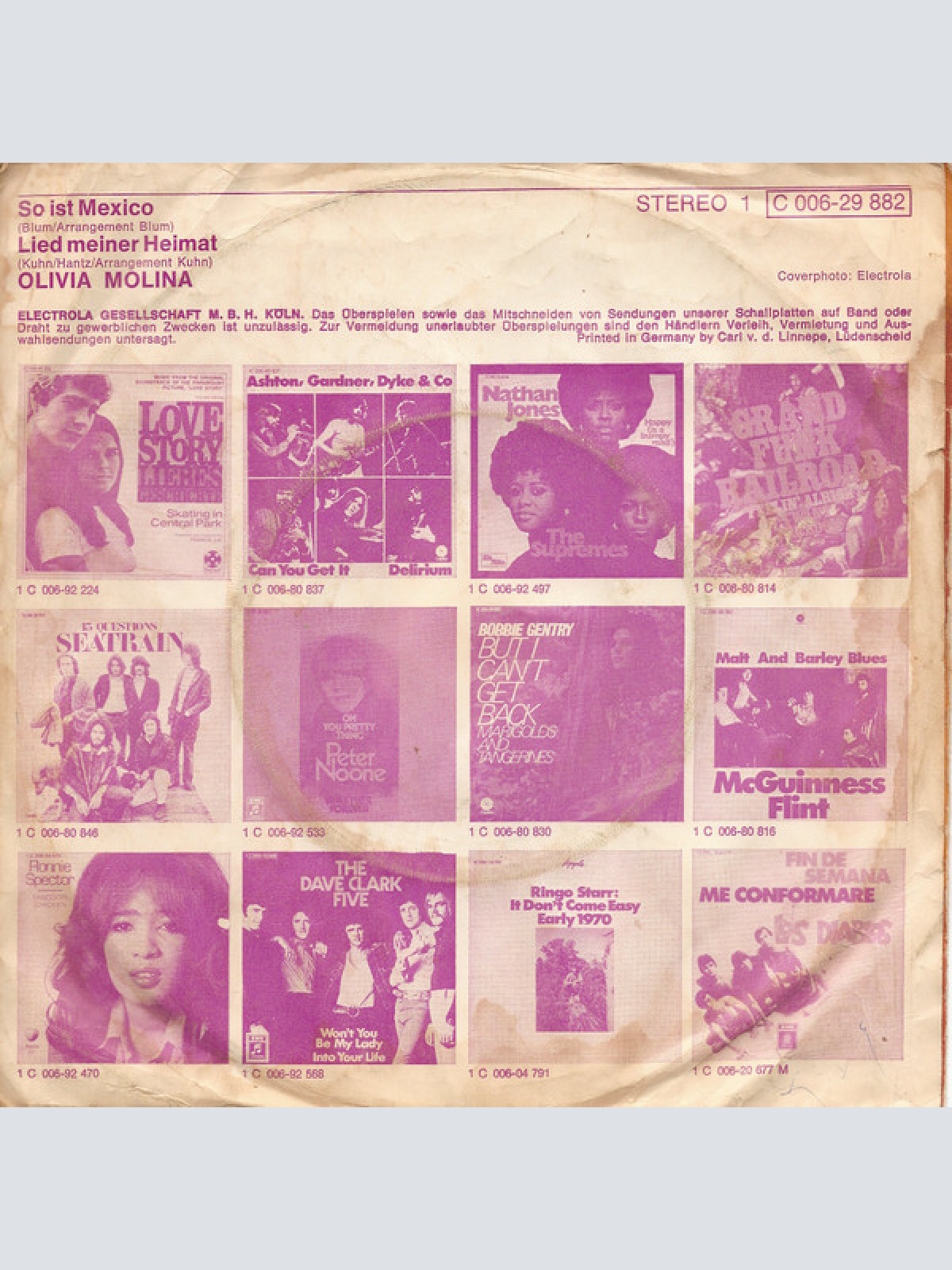 Vinyl / Olivia Molina - So Ist Mexico