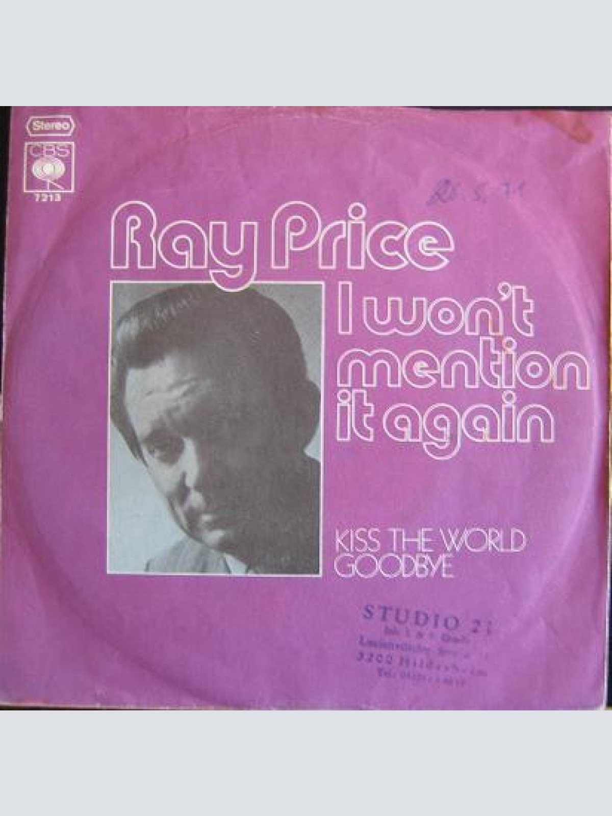 Vinyl / Ray Price - I Won't Mention It Again