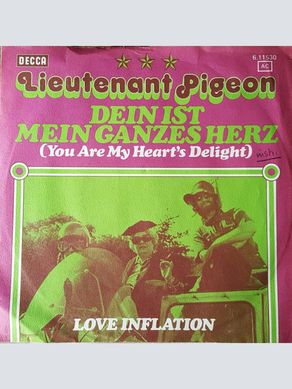 Vinyl / Lieutenant Pigeon - Dein Ist Mein Ganzes Herz
