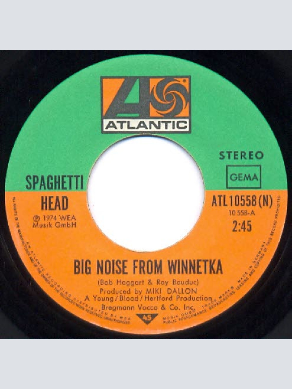 Vinyl / Spaghetti Head - Big Noise From Winnetka / Funky Axe