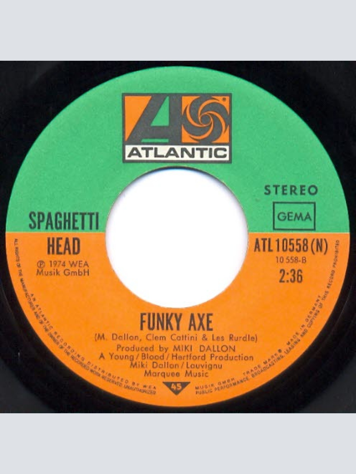 Vinyl / Spaghetti Head - Big Noise From Winnetka / Funky Axe