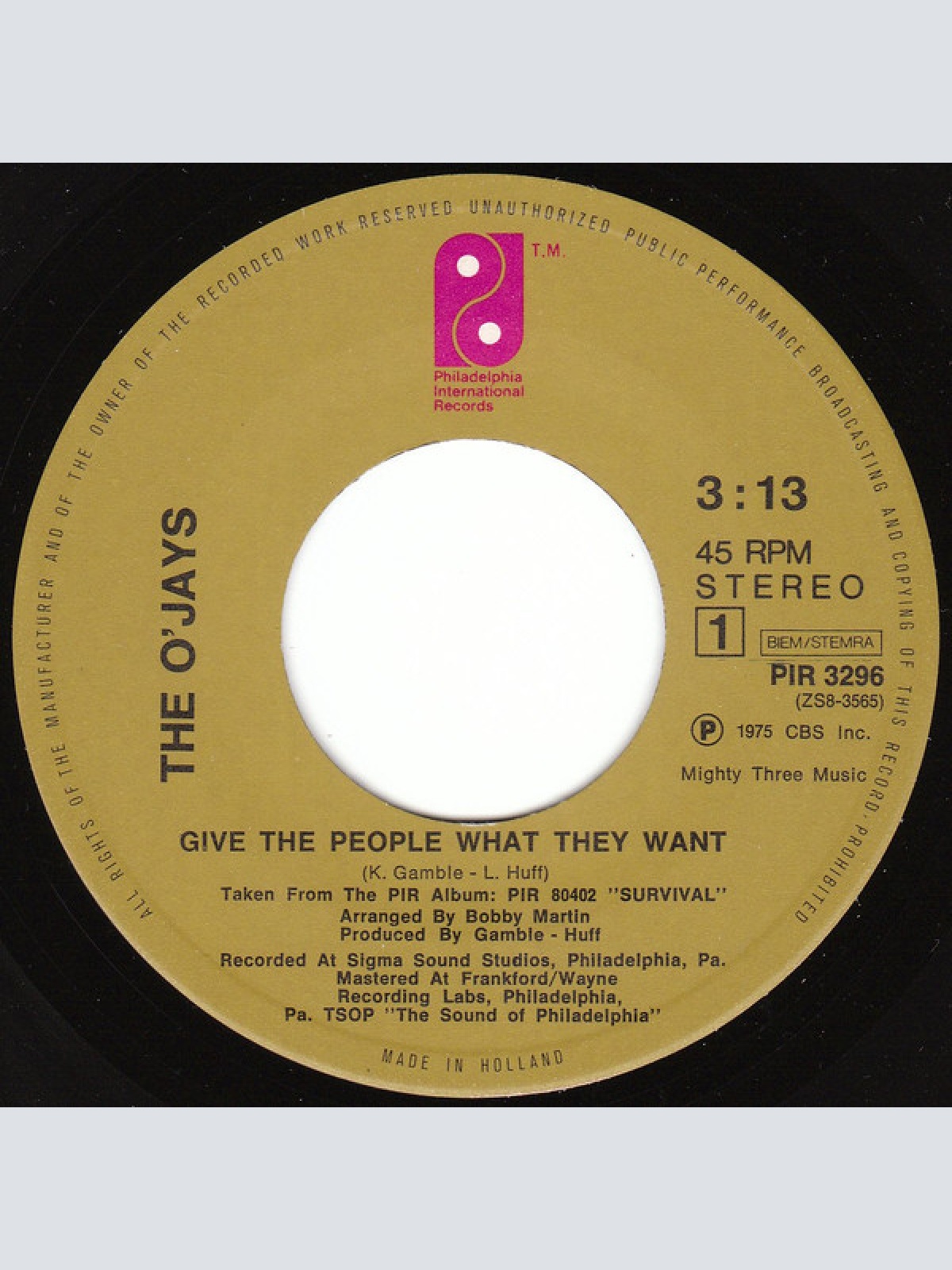 Vinyl / The O'Jays - Give The People What They Want