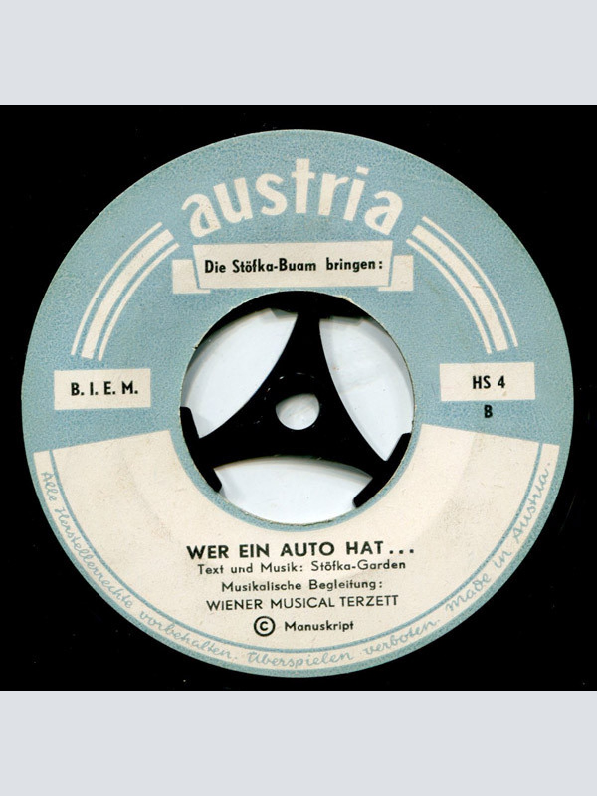 Vinyl / Ernst Arnold / Die Stöfka-Buben - Der Neue Alko-Test / Wer Ein Auto Hat...
