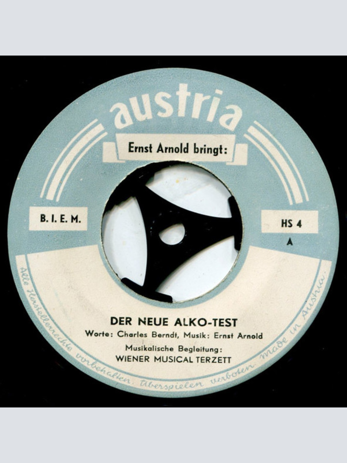 Vinyl / Ernst Arnold / Die Stöfka-Buben - Der Neue Alko-Test / Wer Ein Auto Hat...