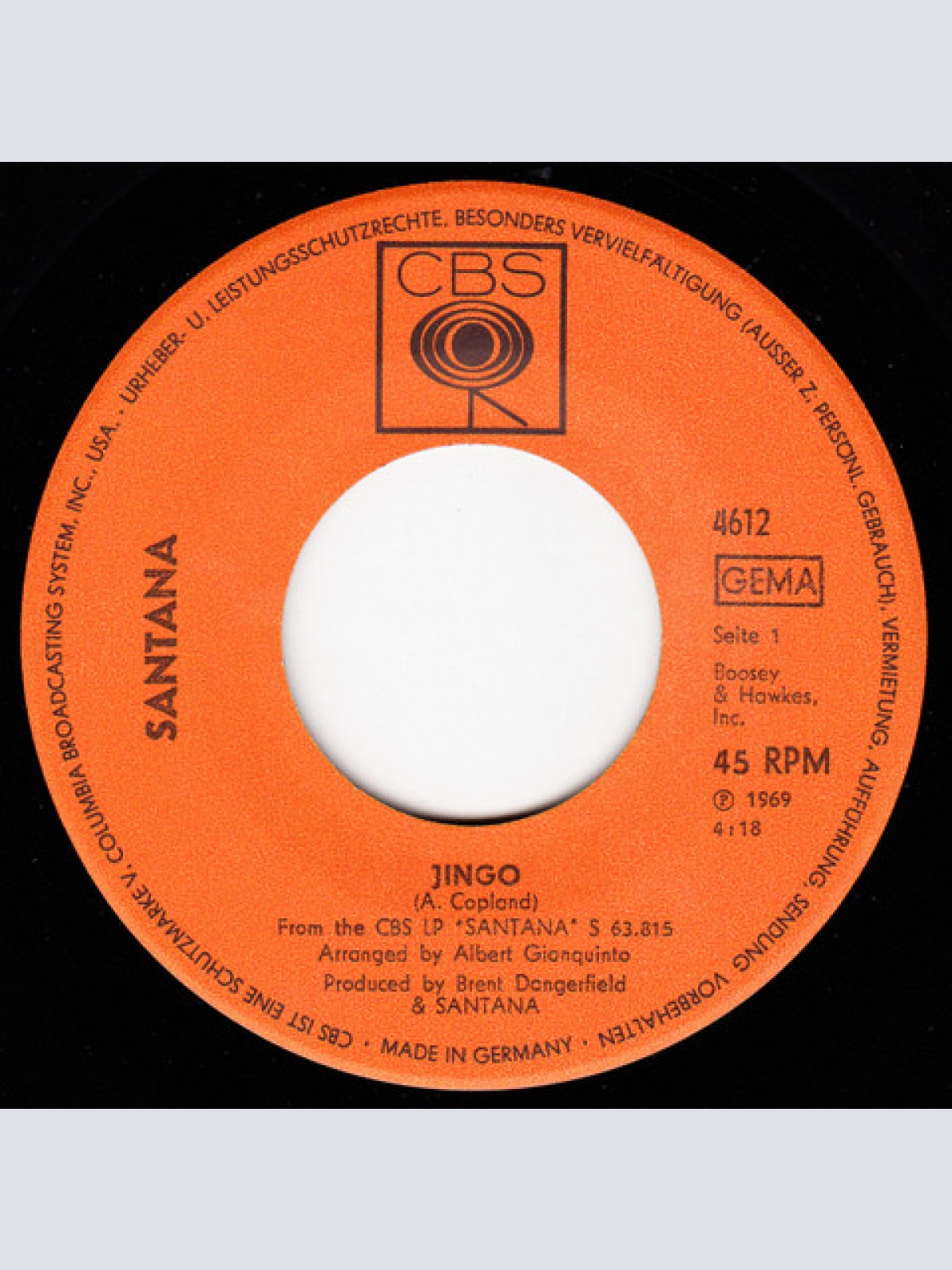 Vinyl / Santana - Jingo