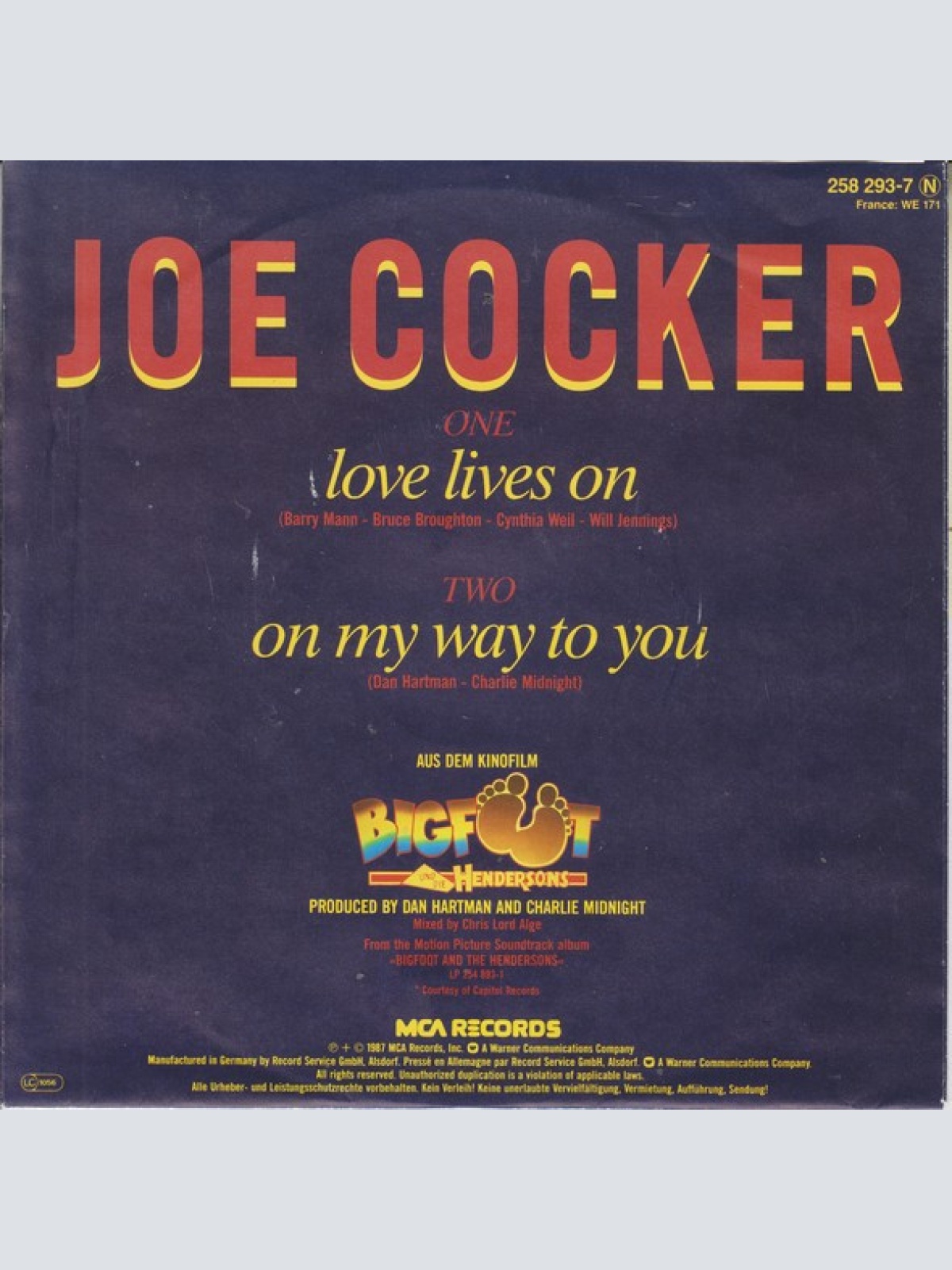 Vinyl / Joe Cocker - Love Lives On