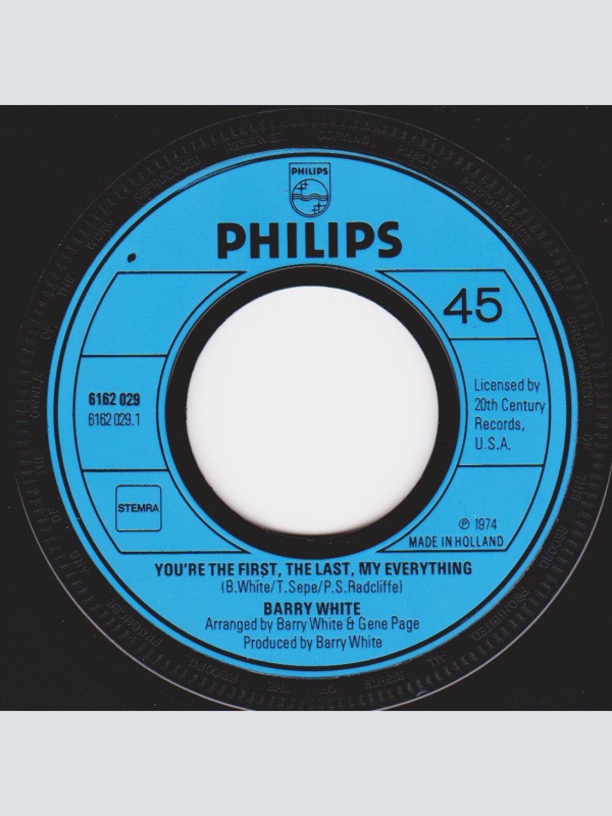 Vinyl / Barry White - You're The First, The Last, My Everything / More Than Anything, You're My Everything