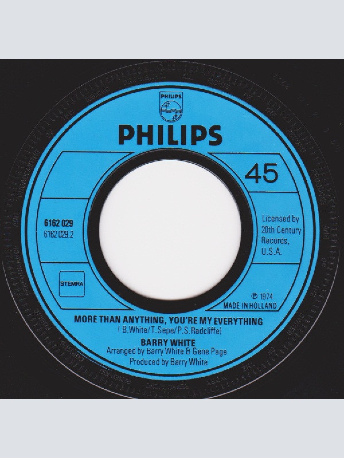 Vinyl / Barry White - You're The First, The Last, My Everything / More Than Anything, You're My Everything