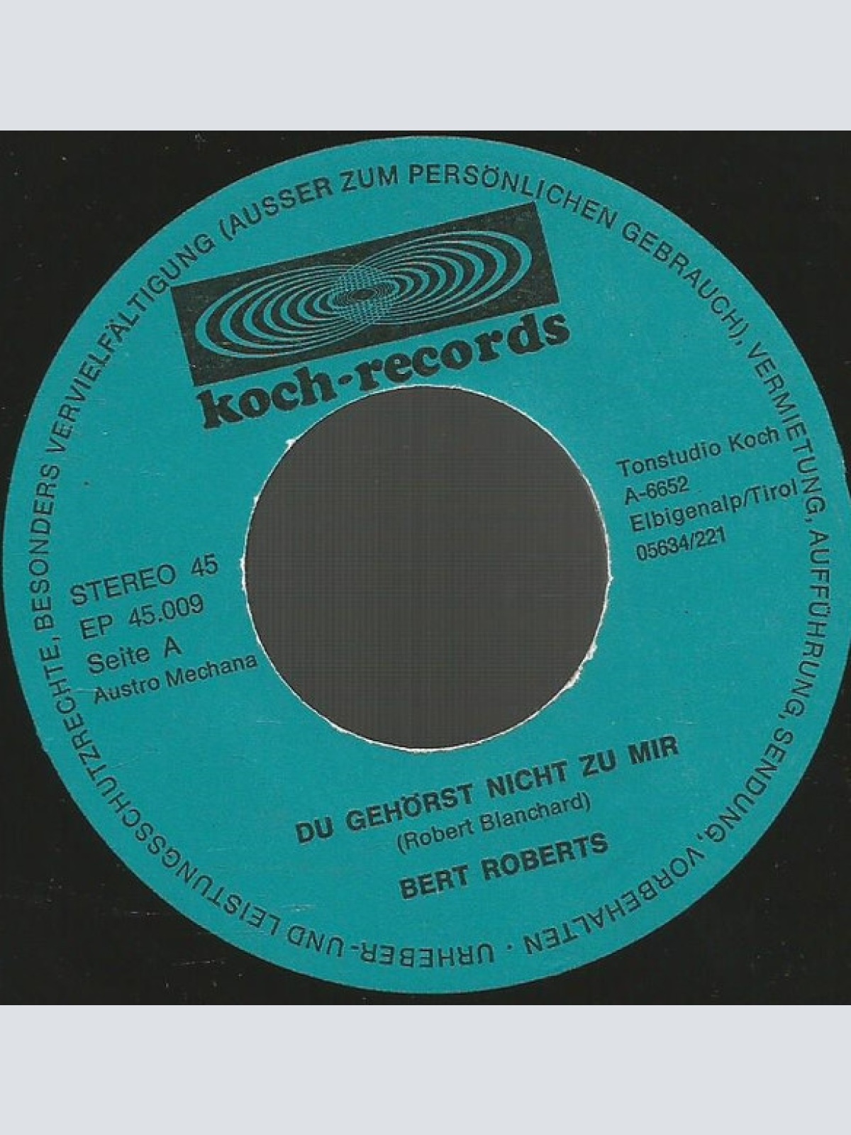 Vinyl / Bert Roberts (4) - Du Gehörst Nicht Zu Mir