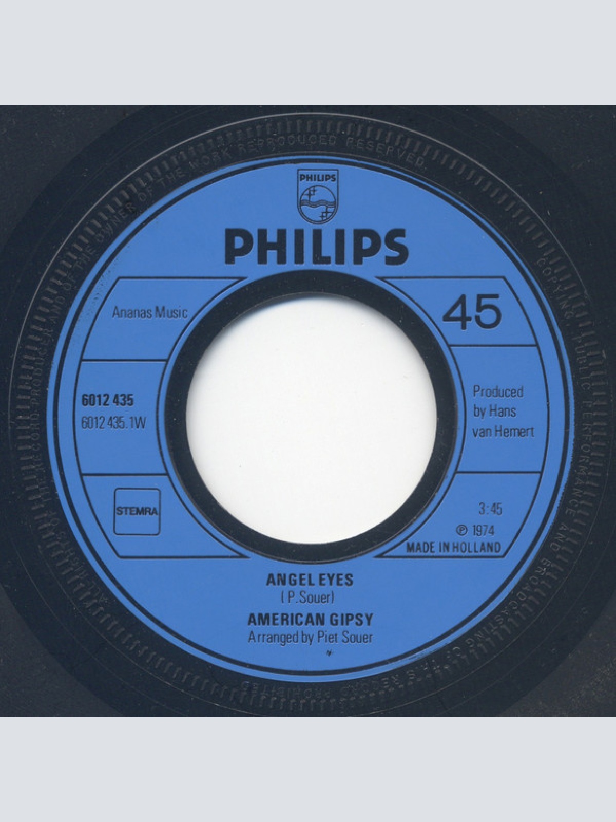 Vinyl / American Gypsy - Angel Eyes