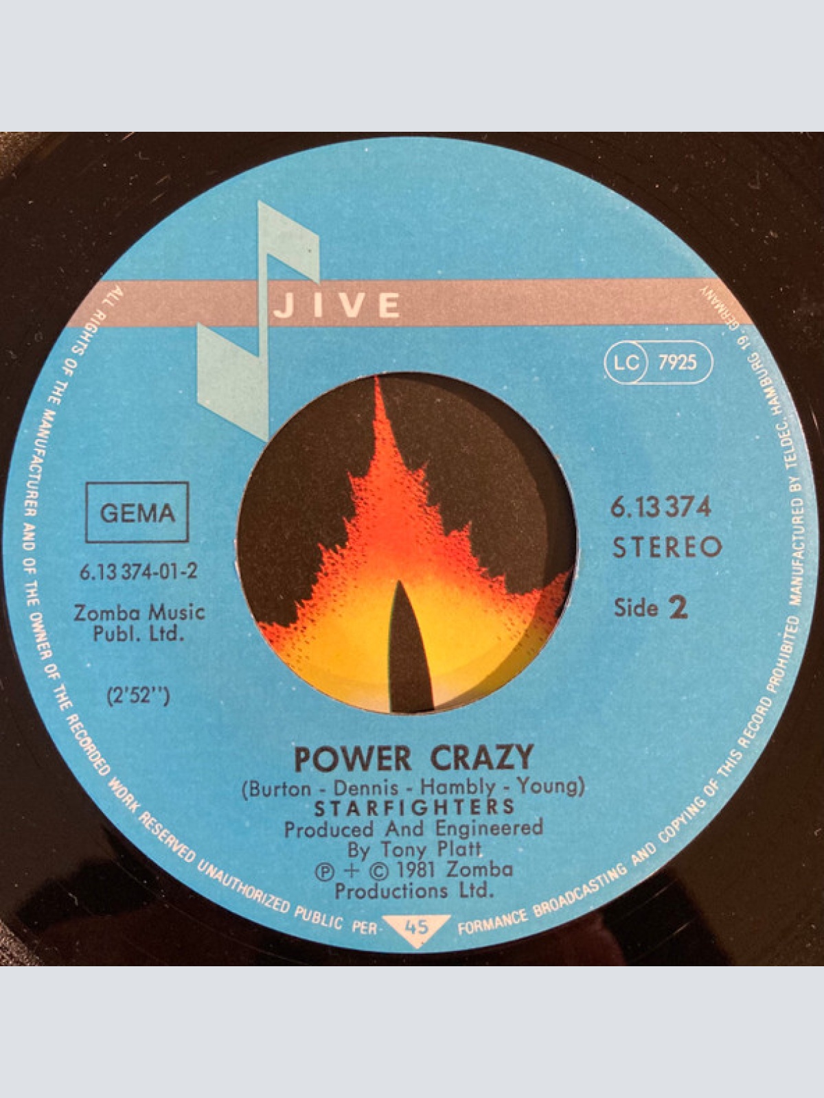 Vinyl / Starfighters - Alley Cat Blues / Power Crazy
