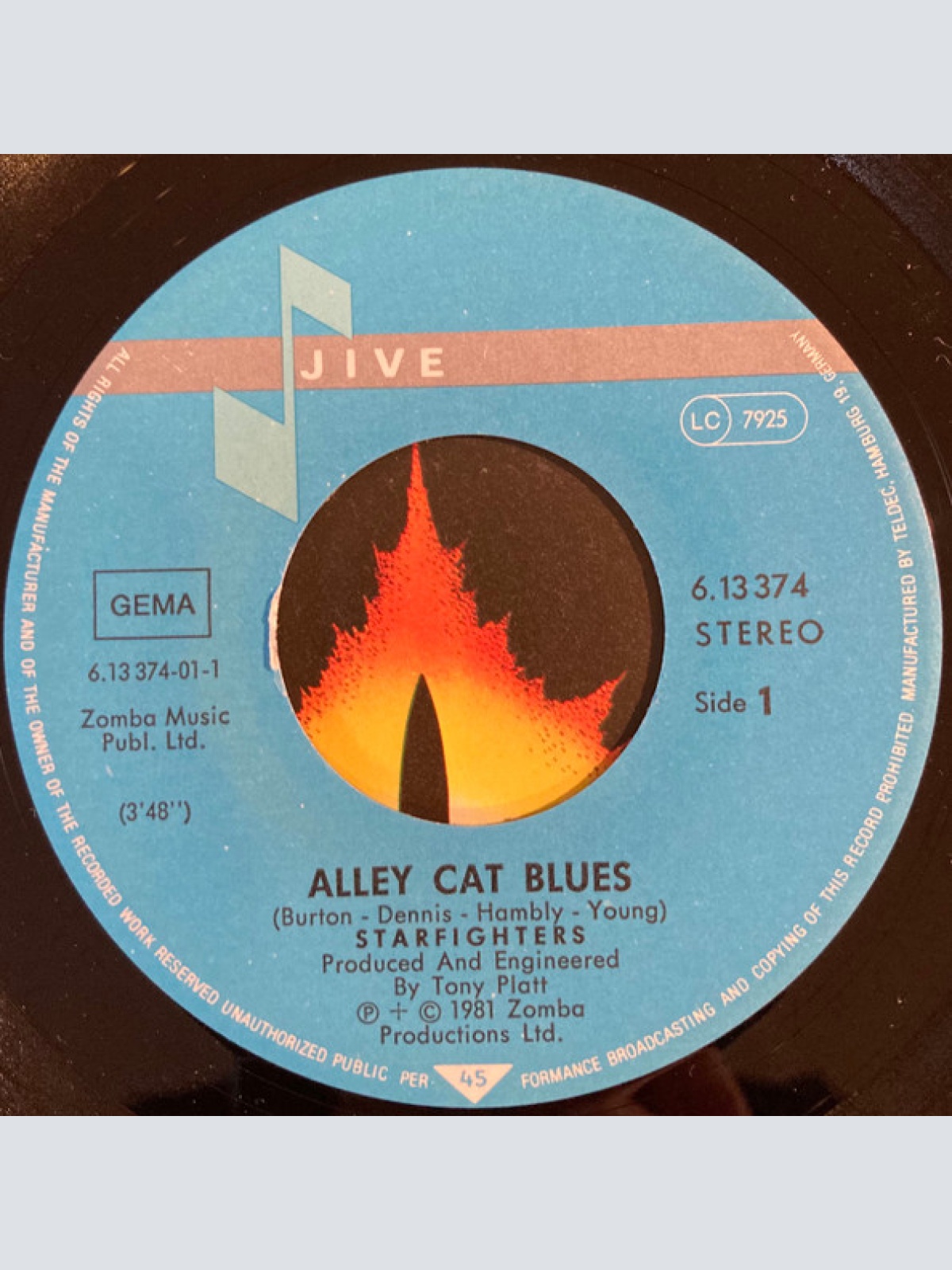 Vinyl / Starfighters - Alley Cat Blues / Power Crazy