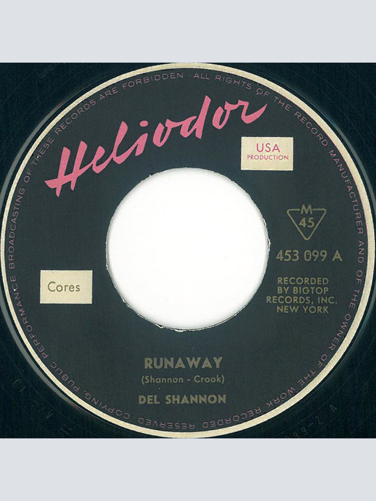 Vinyl / Del Shannon - Runaway