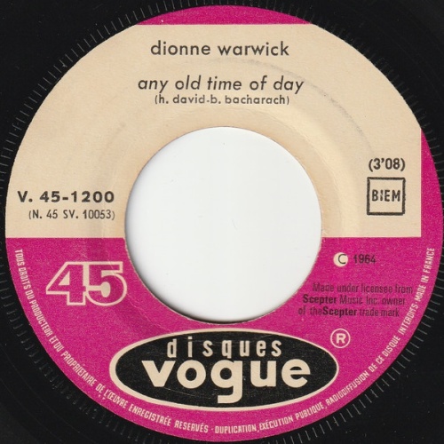 Vinyl / Dionne Warwick - Any Old Time Of Day