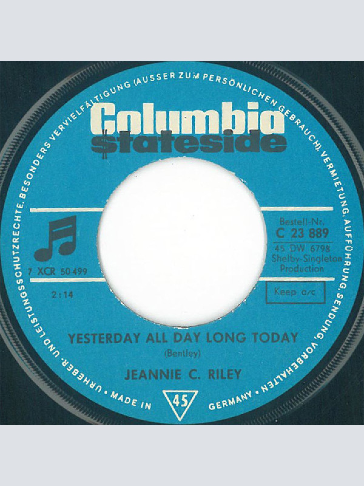 Vinyl / Jeannie C. Riley - Harper Valley P. T. A. / Yesterday All Day Long Today