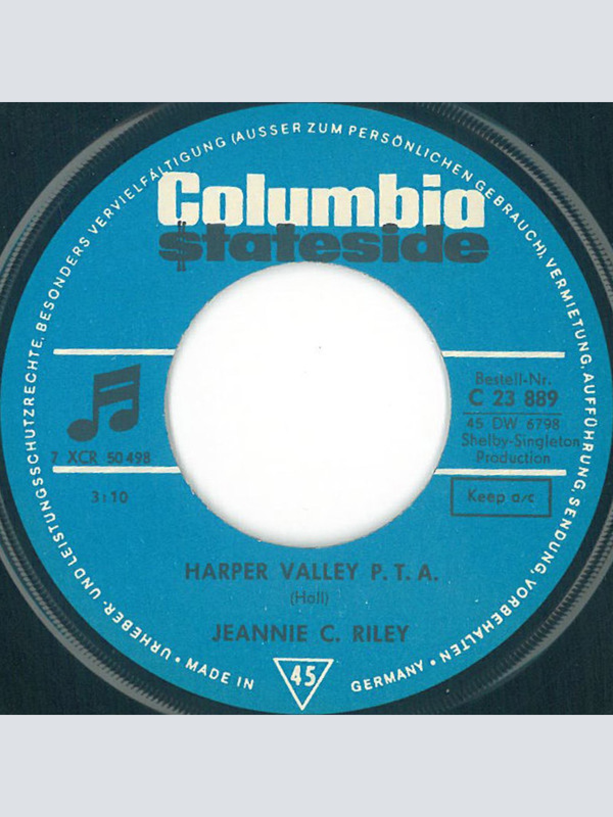 Vinyl / Jeannie C. Riley - Harper Valley P. T. A. / Yesterday All Day Long Today