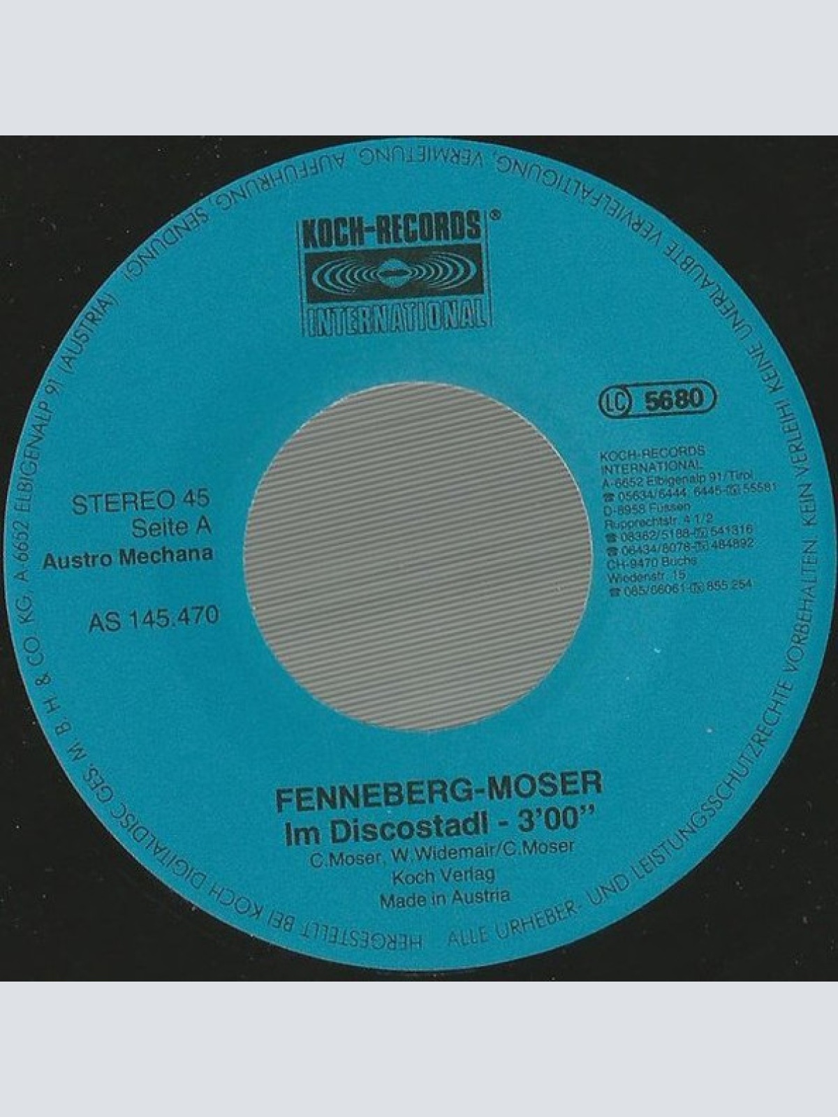 Vinyl / Die Zwei Tiroler Fenneberg-Moser* - Im Discostadl