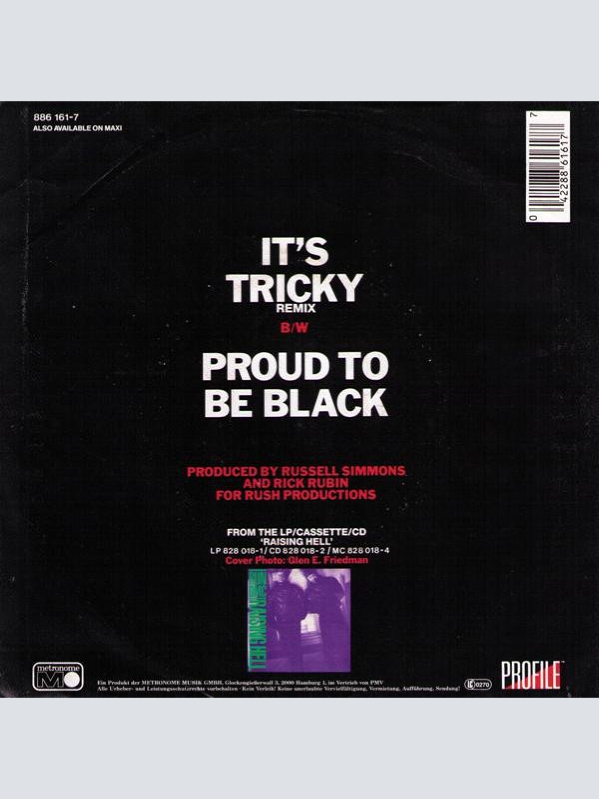Vinyl / Run-D.M.C.* - It's Tricky (Remix) B/W Proud To Be Black